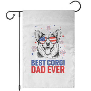 Best Corgi Dad Ever Garden Flag Funny Dog Lover Dad 4th Of July