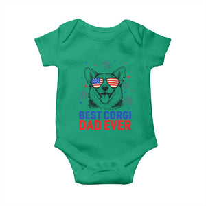 Best Corgi Dad Ever Baby Onesie Funny Dog Lover Dad 4th Of July