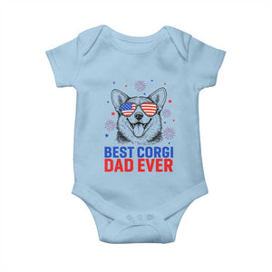 Best Corgi Dad Ever Baby Onesie Funny Dog Lover Dad 4th Of July