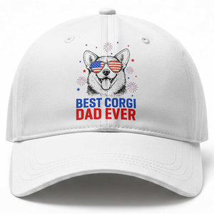 Best Corgi Dad Ever Baseball Cap Funny Dog Lover Dad 4th Of July