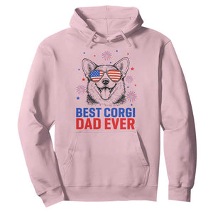 Best Corgi Dad Ever Hoodie Funny Dog Lover Dad 4th Of July