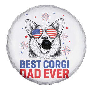 Best Corgi Dad Ever Spare Tire Cover Funny Dog Lover Dad 4th Of July