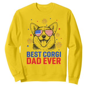 Best Corgi Dad Ever Sweatshirt Funny Dog Lover Dad 4th Of July