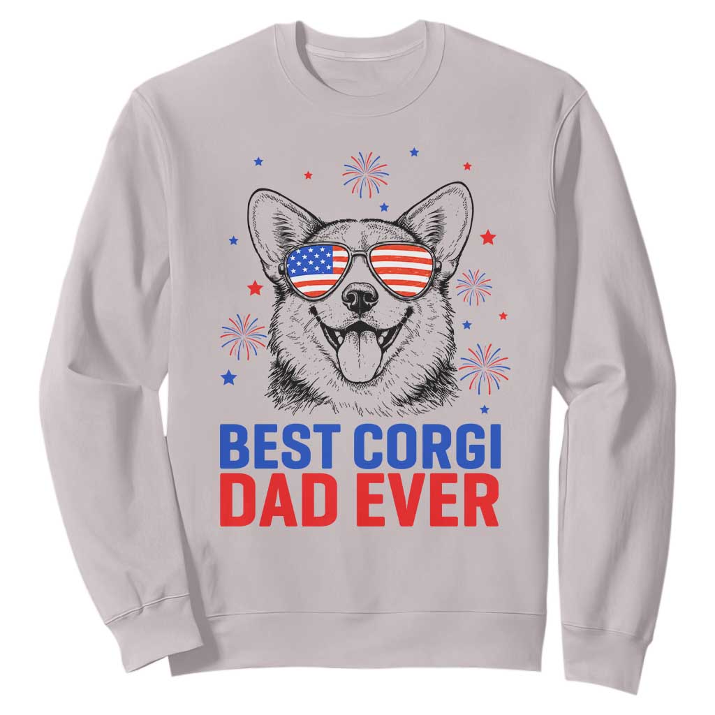 Best Corgi Dad Ever Sweatshirt Funny Dog Lover Dad 4th Of July