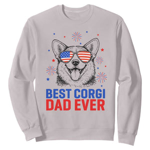 Best Corgi Dad Ever Sweatshirt Funny Dog Lover Dad 4th Of July