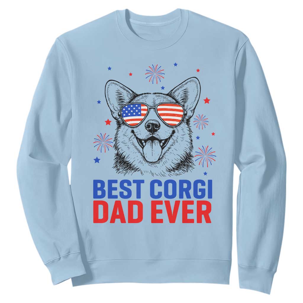 Best Corgi Dad Ever Sweatshirt Funny Dog Lover Dad 4th Of July
