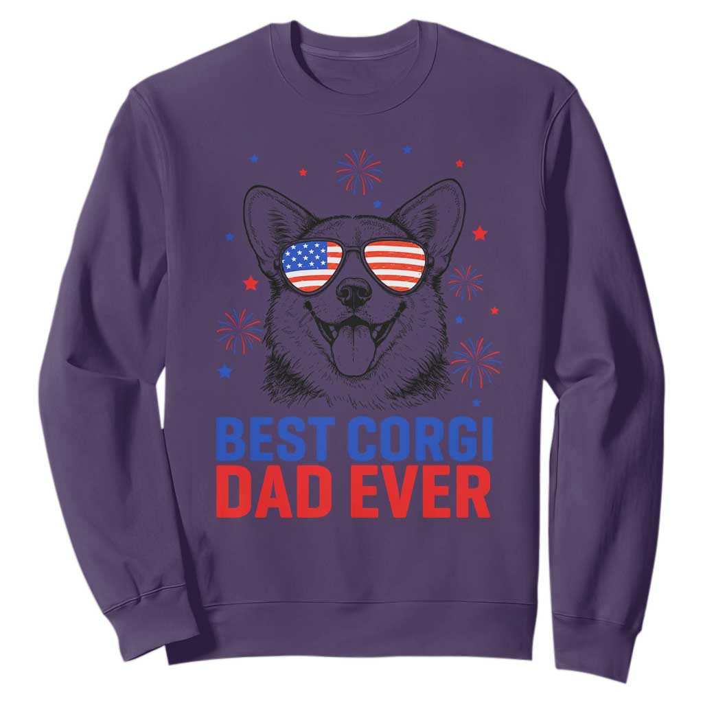 Best Corgi Dad Ever Sweatshirt Funny Dog Lover Dad 4th Of July