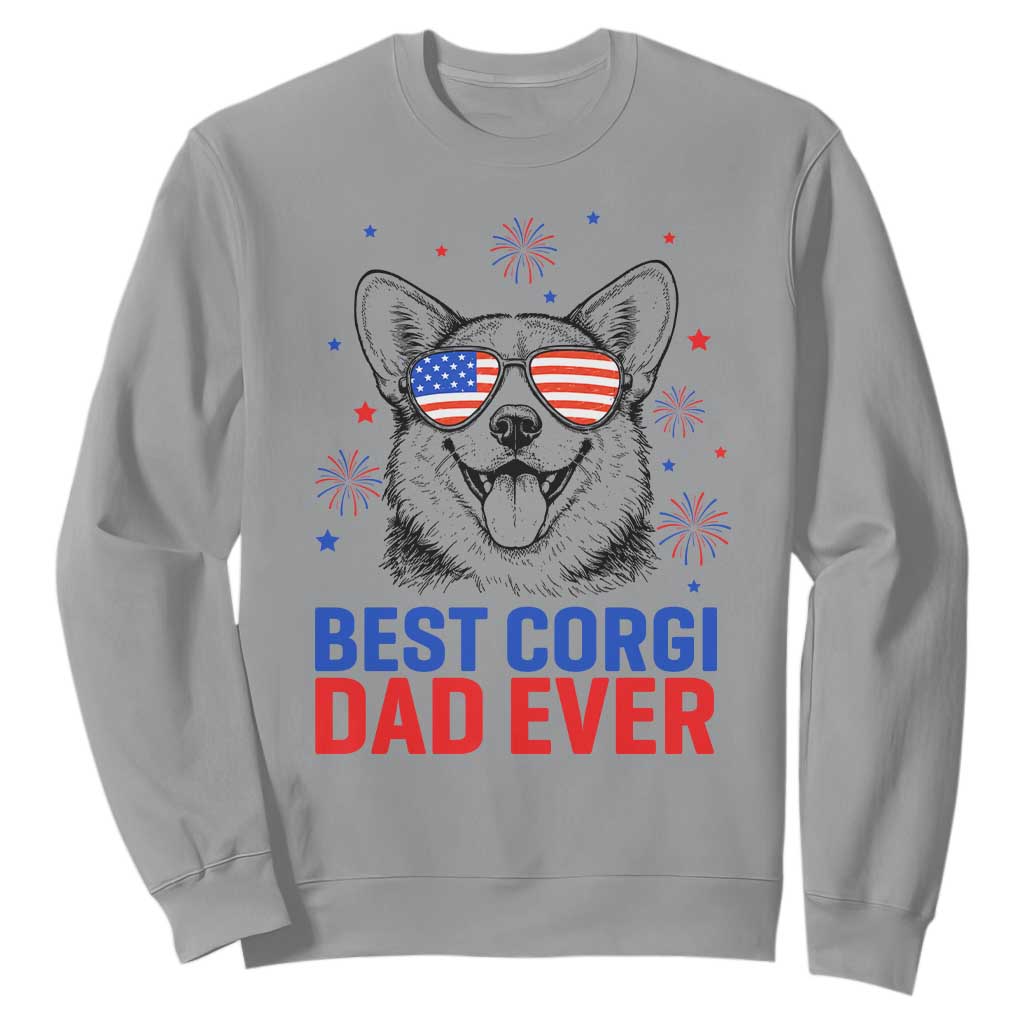 Best Corgi Dad Ever Sweatshirt Funny Dog Lover Dad 4th Of July
