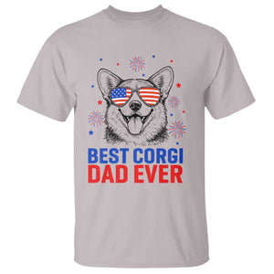 Best Corgi Dad Ever T Shirt Funny Dog Lover Dad 4th Of July
