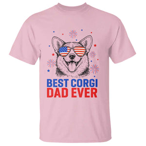 Best Corgi Dad Ever T Shirt Funny Dog Lover Dad 4th Of July