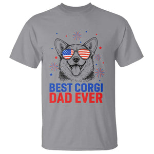Best Corgi Dad Ever T Shirt Funny Dog Lover Dad 4th Of July