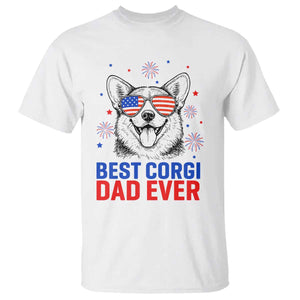 Best Corgi Dad Ever T Shirt Funny Dog Lover Dad 4th Of July