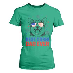 Best Corgi Dad Ever T Shirt For Women Funny Dog Lover Dad 4th Of July