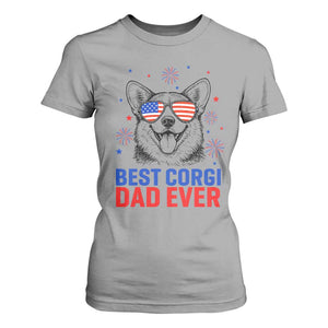 Best Corgi Dad Ever T Shirt For Women Funny Dog Lover Dad 4th Of July