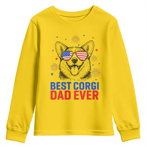 Best Corgi Dad Ever Youth Sweatshirt Funny Dog Lover Dad 4th Of July