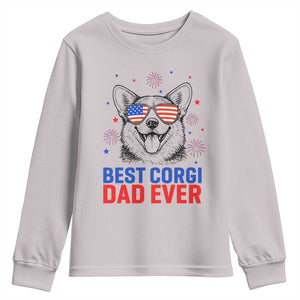 Best Corgi Dad Ever Youth Sweatshirt Funny Dog Lover Dad 4th Of July