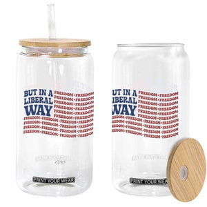 USA But In A Liberal Way 4th of July Glass Can Feminist Women's Rights Freedom