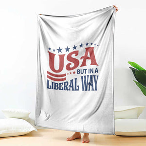 USA But In A Liberal Way 4th of July Throw Blanket Feminist Women's Rights