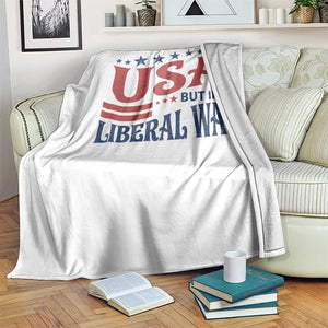 USA But In A Liberal Way 4th of July Throw Blanket Feminist Women's Rights