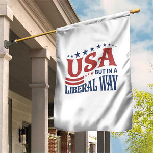 USA But In A Liberal Way 4th of July Garden Flag Feminist Women's Rights
