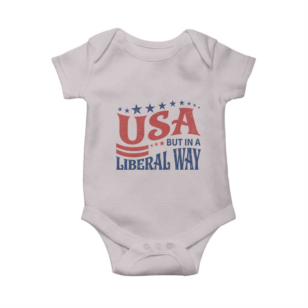 USA But In A Liberal Way 4th of July Baby Onesie Feminist Women's Rights