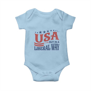 USA But In A Liberal Way 4th of July Baby Onesie Feminist Women's Rights
