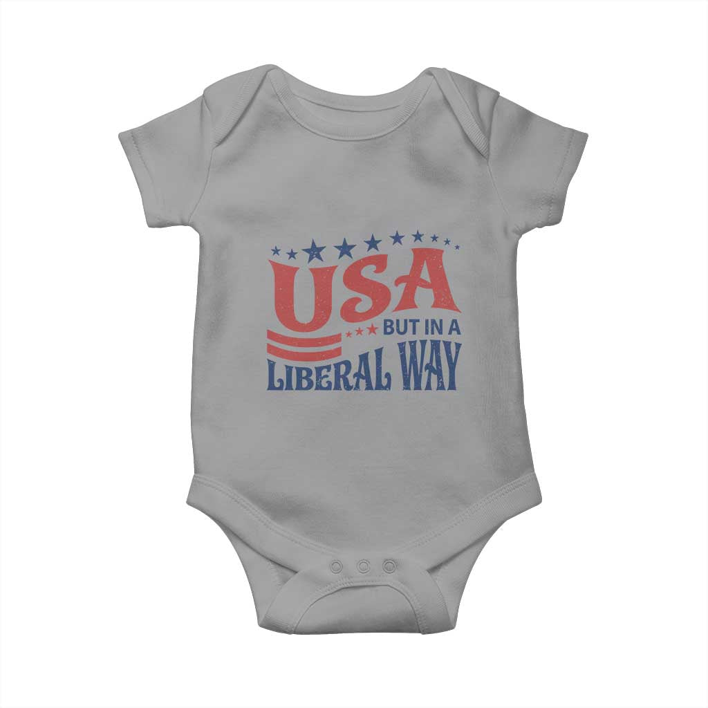 USA But In A Liberal Way 4th of July Baby Onesie Feminist Women's Rights