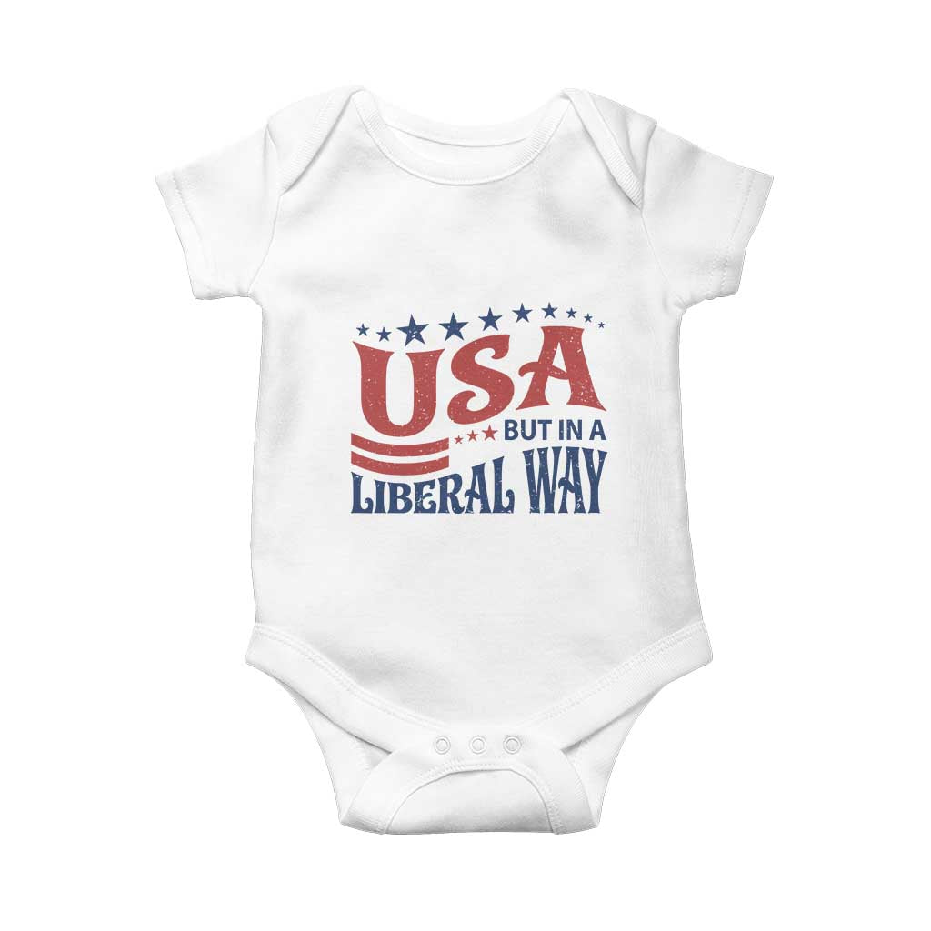 USA But In A Liberal Way 4th of July Baby Onesie Feminist Women's Rights