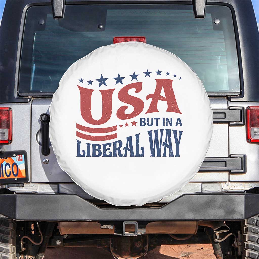 USA But In A Liberal Way 4th of July Spare Tire Cover Feminist Women's Rights TS14 No hole White Print Your Wear