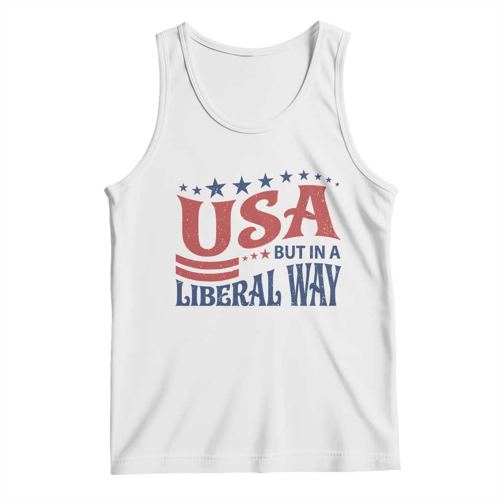 USA But In A Liberal Way 4th of July Tank Top Feminist Women's Rights TS14 White Print Your Wear