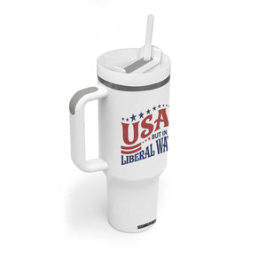USA But In A Liberal Way 4th of July Tumbler With Handle Feminist Women's Rights