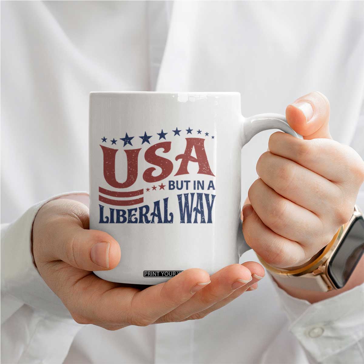 USA But In A Liberal Way 4th of July Coffee Mug Feminist Women's Rights