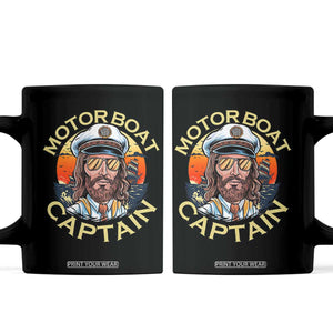 Funny Pontoon Boating Motor Boatin Lake Coffee Mug Motor Boat Captain TS14 Black Print Your Wear