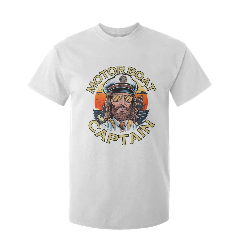 Funny Pontoon Boating Motor Boatin Lake T Shirt For Kid Motor Boat Captain TS14 White Print Your Wear