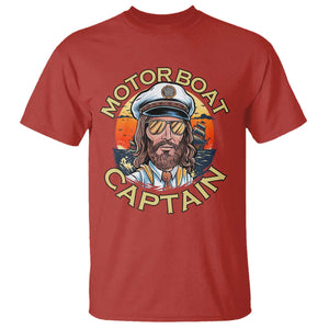 Funny Pontoon Boating Motor Boatin Lake T Shirt Motor Boat Captain TS14 Red Print Your Wear