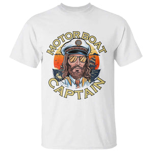 Funny Pontoon Boating Motor Boatin Lake T Shirt Motor Boat Captain TS14 White Print Your Wear