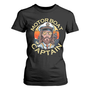 Funny Pontoon Boating Motor Boatin Lake T Shirt For Women Motor Boat Captain TS14 Black Print Your Wear