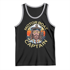 Funny Pontoon Boating Motor Boatin Lake Tank Top Motor Boat Captain TS14 Black Athletic Heather Print Your Wear