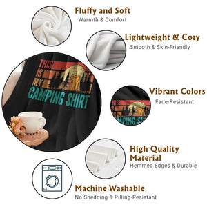 Funny Camper Throw Blanket This Is My Camping Shirt TS14 Print Your Wear
