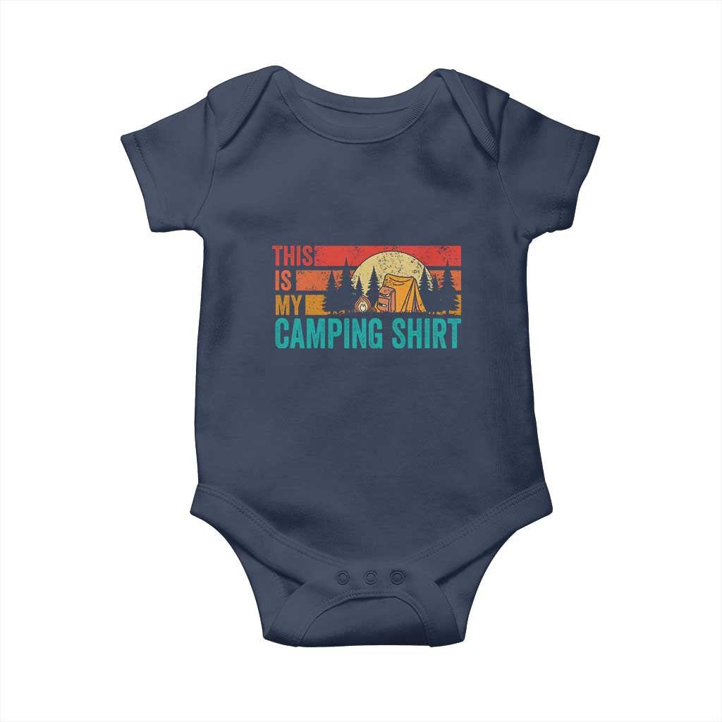Funny Camper Baby Onesie This Is My Camping Shirt TS14 Navy Print Your Wear