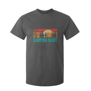 Funny Camper T Shirt For Kid This Is My Camping Shirt TS14 Dark Heather Print Your Wear