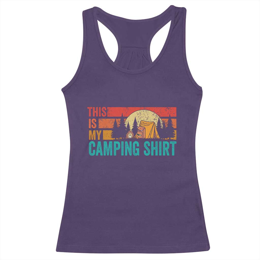 Funny Camper Racerback Tank Top This Is My Camping Shirt TS14 Purple Print Your Wear