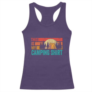 Funny Camper Racerback Tank Top This Is My Camping Shirt TS14 Purple Print Your Wear