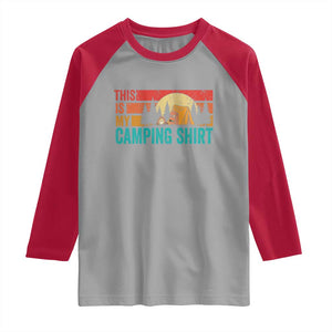 Funny Camper Raglan Shirt This Is My Camping Shirt TS14 Sport Gray Red Print Your Wear