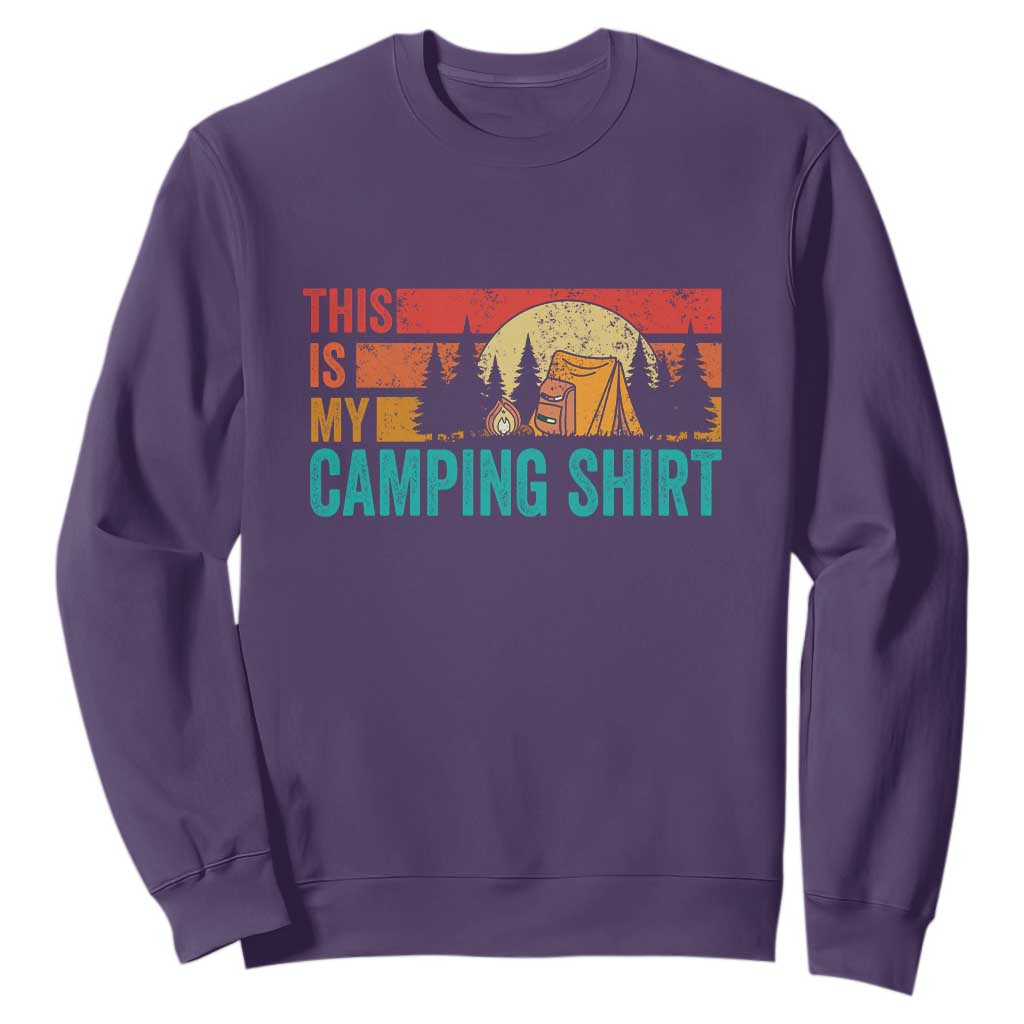 Funny Camper Sweatshirt This Is My Camping Shirt TS14 Purple Print Your Wear