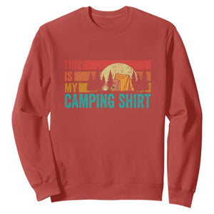 Funny Camper Sweatshirt This Is My Camping Shirt TS14 Red Print Your Wear