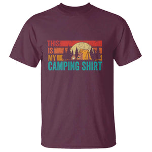Funny Camper T Shirt This Is My Camping Shirt TS14 Maroon Print Your Wear