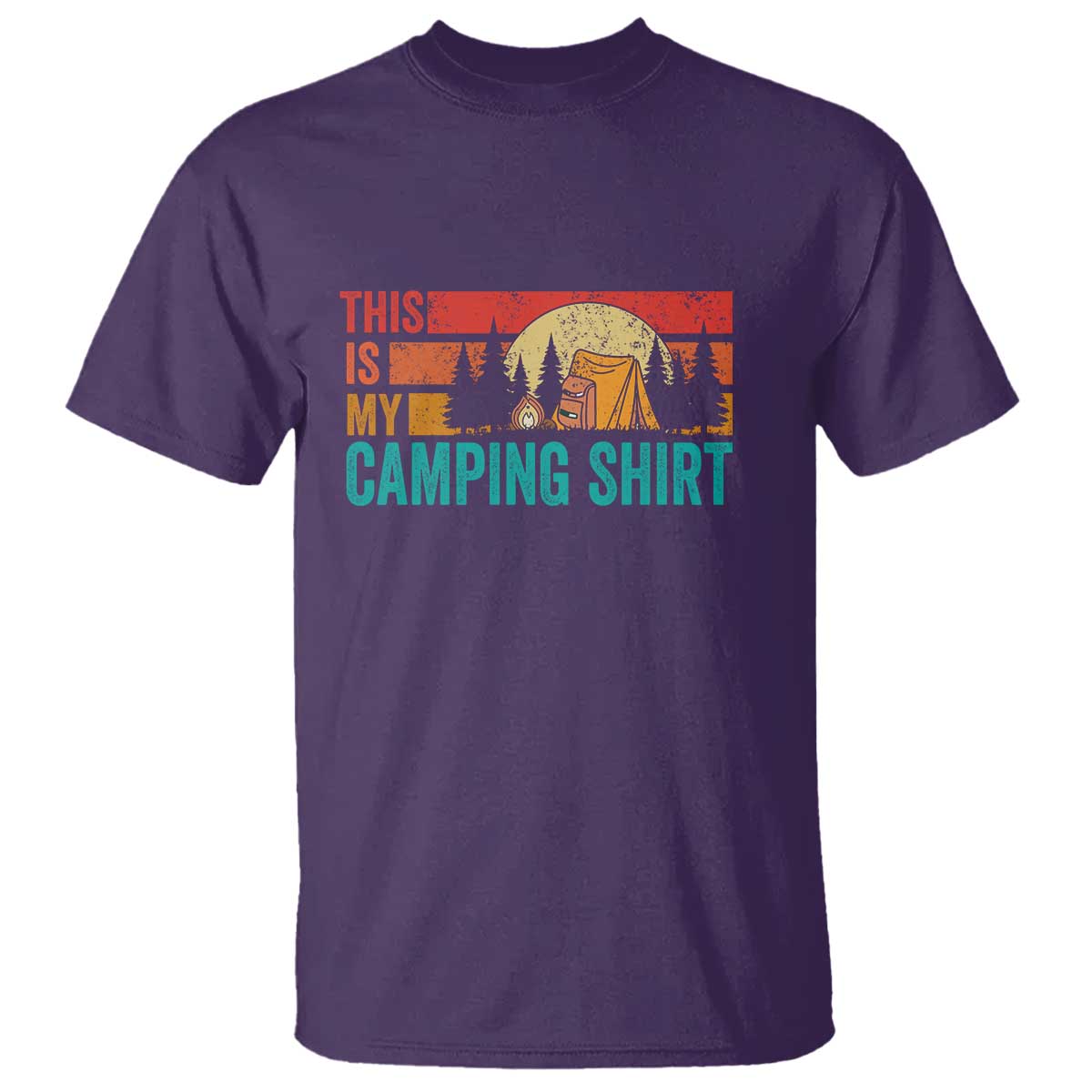 Funny Camper T Shirt This Is My Camping Shirt TS14 Purple Print Your Wear