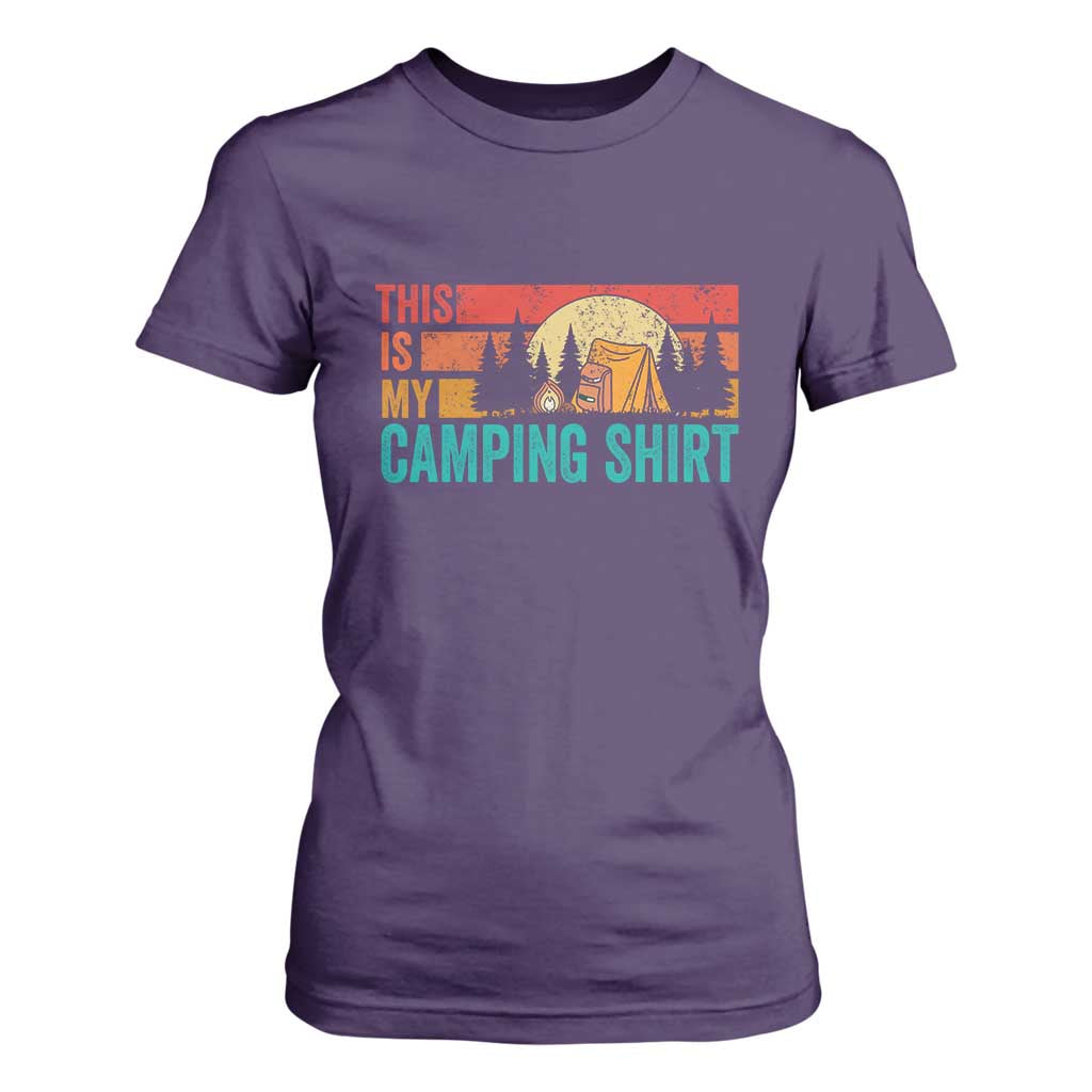Funny Camper T Shirt For Women This Is My Camping Shirt TS14 Purple Print Your Wear