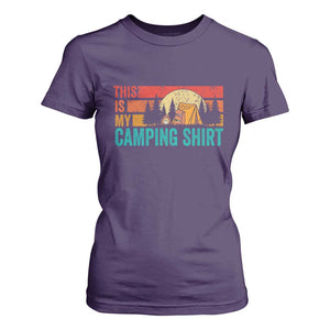 Funny Camper T Shirt For Women This Is My Camping Shirt TS14 Purple Print Your Wear